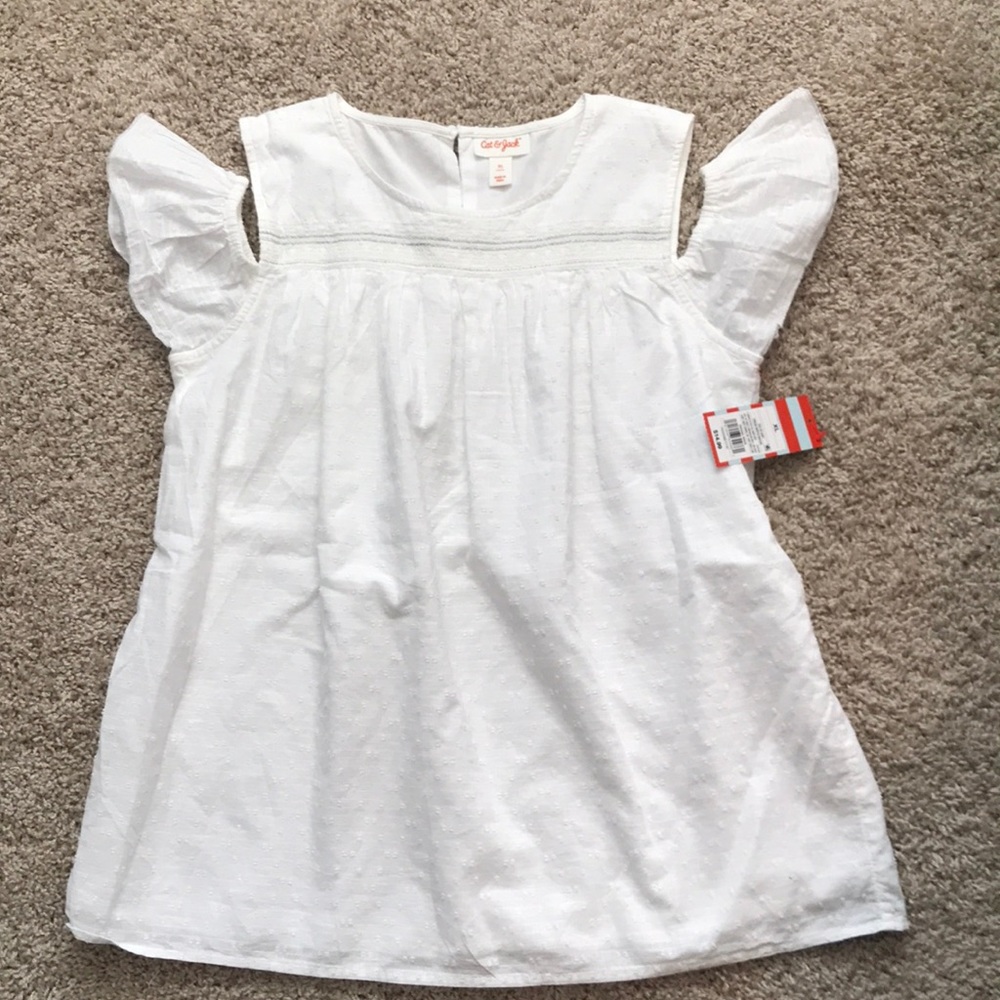 Cat and Jack XL white top